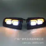 LED DRL Fog Lights Assembly for 1998-2008 Toyota Land Cruiser FJ100 LC100, White DRL Yellow Turn Signal 3-Function Lamp