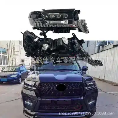 Full LED Headlight Assembly with Four-Lens Projector and Sequential Turn Signals for 2016-2021 Toyota Land Cruiser LC200 GRJ200