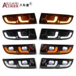 LED Fog Light Assembly with DRL & Turn Signal for Toyota Prado LC120 2003-2009, Integrated Projector Lens Kit
