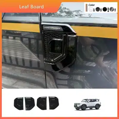 Piano Black Front Fender Side Vent Garnish with Emblem for 2024 Toyota Land Cruiser Prado LC250, ABS Material Piano Black Front Fender Side Vent Garnish with Emblem for 2024 Toyota Land Cruiser Prado LC250, ABS Material