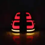 LED Rear Tail Light Assembly for 2003-2009 Toyota Land Cruiser Prado LC120, Smoked Finish, Brake Reverse Turn Signal Lamps, Pair