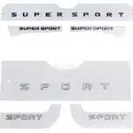 SUPER SPORT Side Fender & Rear Trunk Emblem Badge Set for Lexus LX570, Black 3-piece Kit