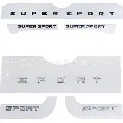 SUPER SPORT Side Fender & Rear Trunk Emblem Badge Set for Lexus LX570, Black 3-piece Kit