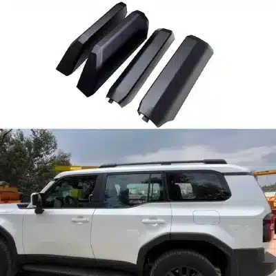 Rear Right Roof Rack Rail End Cover for 2024 Toyota Prado LC250, ABS Decorative Travel Rack Trim
