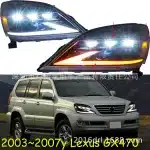 LED Headlight Assembly with Sequential Turn Signal for 2003-2009 Lexus GX470, 6000K White DRL