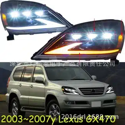 LED Headlight Assembly with Sequential Turn Signal for 2003-2009 Lexus GX470, 6000K White DRL LED Headlight Assembly with Sequential Turn Signal for 2003-2009 Lexus GX470, 6000K White DRL
