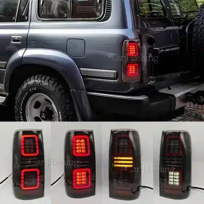 Full LED Rear Tail Light Assembly for 1991-1997 Toyota Land Cruiser LC80 FJ80, Sequential Turn Signal Brake Lamp Full LED Rear Tail Light Assembly for 1991-1997 Toyota Land Cruiser LC80 FJ80, Sequential Turn Signal Brake Lamp
