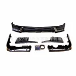 GTS Style Front Bumper Lip Spoiler Chin for Toyota Prado J150 2010-2017, ABS Black Body Kit Trim