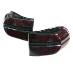 LED Rear Taillight Assembly Smoked Lens Reversing Light for Toyota FJ Cruiser, Clear/Blackened Housing, 12V ABS
