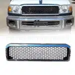 Chrome Front Grille with Insect Mesh Screen for Toyota Land Cruiser LC79 LC76 FJ79 2007-2021, Mesh Radiator Heat Dissipation Guard