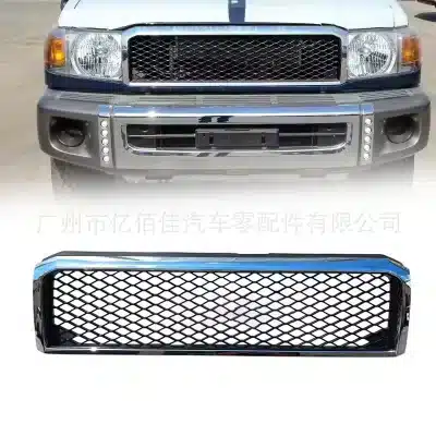 Chrome Front Grille with Insect Mesh Screen for Toyota Land Cruiser LC79 LC76 FJ79 2007-2021, Mesh Radiator Heat Dissipation Guard Chrome Front Grille with Insect Mesh Screen for Toyota Land Cruiser LC79 LC76 FJ79 2007-2021, Mesh Radiator Heat Dissipation Guard