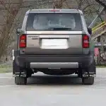 Red Mud Flaps Guards 4-Piece Set with Logo for 2024 Toyota Prado LC250, Flexible Silicone Protection