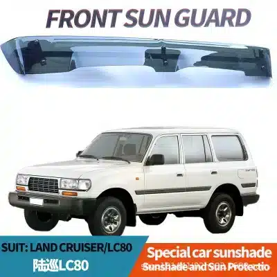 Front Windshield Sun Visor Spoiler for 1990-1997 Toyota Land Cruiser LC80 FJ80, Smoke PC Material Front Windshield Sun Visor Spoiler for 1990-1997 Toyota Land Cruiser LC80 FJ80, Smoke PC Material
