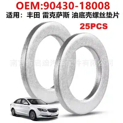 Engine Oil Pan Drain Plug Gasket 90430-18008 Aluminum Washers for Toyota 4Runner Camry Tacoma Lexus GX460 CT200h ES350 Engine Oil Pan Drain Plug Gasket 90430-18008 Aluminum Washers for Toyota 4Runner Camry Tacoma Lexus GX460 CT200h ES350