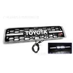 Front Radiator Grille with LED Daytime Running Lights for Toyota Land Cruiser LC70 LC71 LC76 LC79, GR Style Matte Black