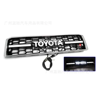 Front Radiator Grille with LED Daytime Running Lights for Toyota Land Cruiser LC70 LC71 LC76 LC79, GR Style Matte Black Front Radiator Grille with LED Daytime Running Lights for Toyota Land Cruiser LC70 LC71 LC76 LC79, GR Style Matte Black