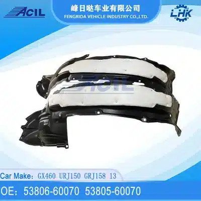 Front Passenger Side Fender Liner Splash Shield for 2013 Lexus GX460 URJ150, Replaces 53806-60070 Front Passenger Side Fender Liner Splash Shield for 2013 Lexus GX460 URJ150, Replaces 53806-60070