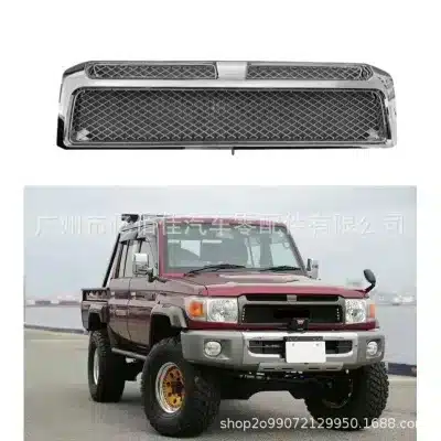Front Radiator Grille TRD Style for Toyota Land Cruiser LC79 FJ79 LC76 2007-2021, PP Material Black Front Radiator Grille TRD Style for Toyota Land Cruiser LC79 FJ79 LC76 2007-2021, PP Material Black