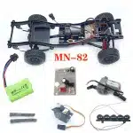 Full Upgrade Part Set for MN82 LC79 1/12 RC Pickup, Shock Absorbers, LED Light Kit, Metal Gear & Chassis Frame