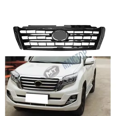 Front Upper Grille Matte Black Mesh Replacement for 2014-2017 Toyota Land Cruiser Prado FJ150 Front Upper Grille Matte Black Mesh Replacement for 2014-2017 Toyota Land Cruiser Prado FJ150