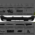 Front Bumper Lower Lip Spoiler Chin Replacement for Lexus GX460, Fits Part 76853-60010, ABS Material
