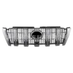 Front Bumper Hood Grille Gloss Chrome & Black Finish for 2014 Toyota Land Cruiser Prado FJ150
