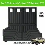 All-Weather TPE Rear Trunk Cargo Liner Mat for 2024 Toyota Land Cruiser 70 Series LC76