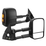 Electric Folding Side Rearview Mirror Body Assembly with Turn Signal for Toyota Land Cruiser Prado 150 Series, Black Finish