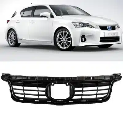Front Upper Grille Medium Mesh Replacement for 2010-2013 Lexus CT200h, OE 53111-76900
