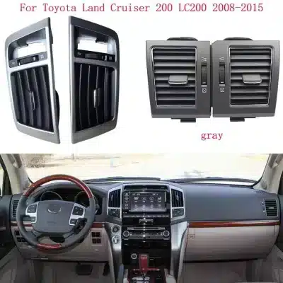 Front Dashboard A/C Air Vent Outlet Pair (Left & Right) High-Spec Gray for 2007-2015 Toyota Land Cruiser 200 Front Dashboard A/C Air Vent Outlet Pair (Left & Right) High-Spec Gray for 2007-2015 Toyota Land Cruiser 200
