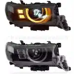 Full LED Headlight Assembly with Tiger Guard DRL Upgrade for 2016-2021 Toyota Land Cruiser LC200 FJ200