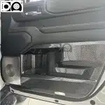 4PCS Interior Door Kick Plate Protectors for Toyota Prado FJ150 LC250, Carbon Fiber Pattern ABS Door Guard Trim
