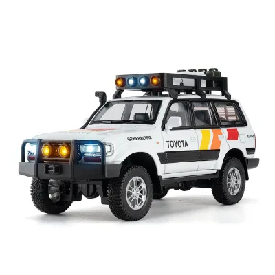1:24 Scale Toyota Land Cruiser LC80 Die-Cast Alloy Model SUV with Sound and Light Effects 1:24 Scale Toyota Land Cruiser LC80 Die-Cast Alloy Model SUV with Sound and Light Effects