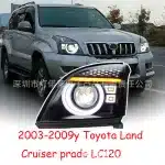 LED Daytime Running Lights Front Bumper Fog Lamp Assembly for Toyota Land Cruiser Prado LC120 2016-2019, 6000K White DRL