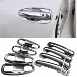 Gloss Black Exterior Door Handle Cover Trim for 2010-2022 Lexus GX460, ABS Construction, 1 Smart Key Hole