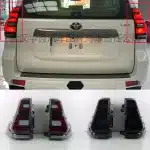 Full LED Tail Light Assembly Smoked Lens for 2018-2023 Lexus GX460 GX400 GX470, Rear Brake Reverse Sequential Turn Signal