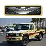 Front Radiator Grille Matte Black Silver with Eagle Emblem for 2007-2021 Toyota Land Cruiser LC79 FJ79