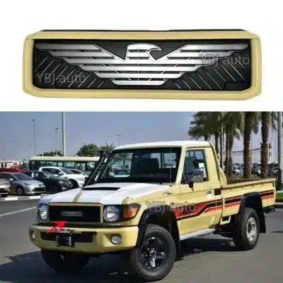 Front Radiator Grille Matte Black Silver with Eagle Emblem for 2007-2021 Toyota Land Cruiser LC79 FJ79 Front Radiator Grille Matte Black Silver with Eagle Emblem for 2007-2021 Toyota Land Cruiser LC79 FJ79