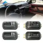 Interior Rear Right Door Handle Replacement for 1990-1997 Toyota Land Cruiser LC80 FZJ80 4500, Black ABS