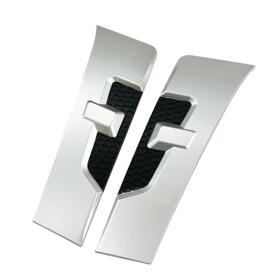 Side Fender Vent Shark Chin Gills Decoration Stickers for 2007-2023 Toyota FJ Cruiser, ABS Silver Black Finish Side Fender Vent Shark Chin Gills Decoration Stickers for 2007-2023 Toyota FJ Cruiser, ABS Silver Black Finish