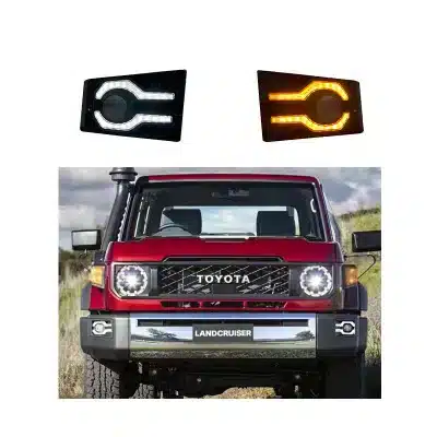 LED Daytime Running Lights DRL White 12V for Toyota Land Cruiser LC76 LC78 2023-2024