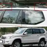 Roof Rack Rail End Cap Cover Shell 4Pcs Set for 2003-2009 Toyota Land Cruiser Prado FJ120 2700 4000, Black