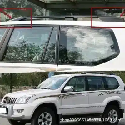 Roof Rack Rail End Cap Cover Shell 4Pcs Set for 2003-2009 Toyota Land Cruiser Prado FJ120 2700 4000, Black Roof Rack Rail End Cap Cover Shell 4Pcs Set for 2003-2009 Toyota Land Cruiser Prado FJ120 2700 4000, Black