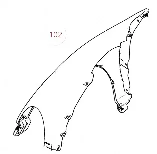 ORA Funky Cat GT Right Side Fender Panel – 8403600XNW01A ORA Funky Cat GT Right Side Fender Panel – 8403600XNW01A