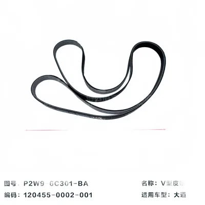 JMC Engine Drive Belt for JX4D23A6L 2.3L Diesel Engine (P2W9-6C301-BA) JMC Engine Drive Belt for JX4D23A6L 2.3L Diesel Engine (P2W9-6C301-BA)