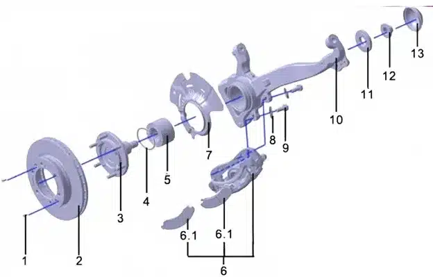 Front Left Steering Knuckle for ZX Auto Terralord (4286064-S01 011) Front Left Steering Knuckle for ZX Auto Terralord (4286064-S01 011)