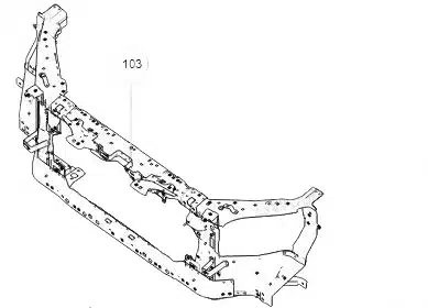 GWM King Kong Poer Radiator Support Frame Assembly – Part No. 8401010-0662-001 GWM King Kong Poer Radiator Support Frame Assembly – Part No. 8401010-0662-001