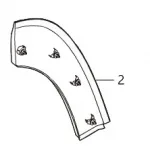 WEY VV7 Rear Left Front Wheel Arch Flare – Part Number 5006500XKU7CA