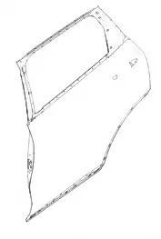 WEY Latte Rear Left Door Shell – Part No. 6201100XVE01A WEY Latte Rear Left Door Shell – Part No. 6201100XVE01A