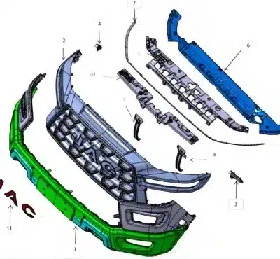 JAC Motors Hunter Front Bumper Bracket – Left Side (2203301P33A0) JAC Motors Hunter Front Bumper Bracket – Left Side (2203301P33A0)